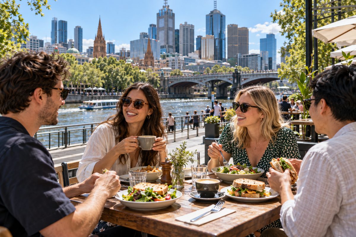 casual lunch southbank melbourne