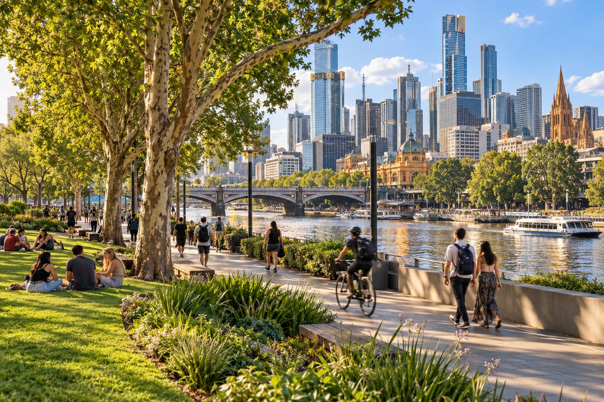 southbank melbourne parks and green spaces